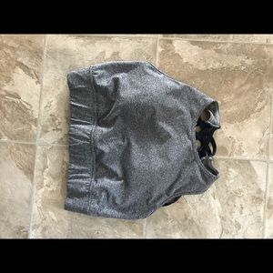 IdealFit gray crossback crop bra, size M